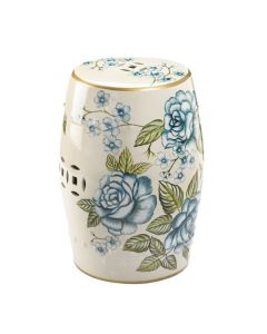 ANTIQUE FLORAL GARDEN STOOL